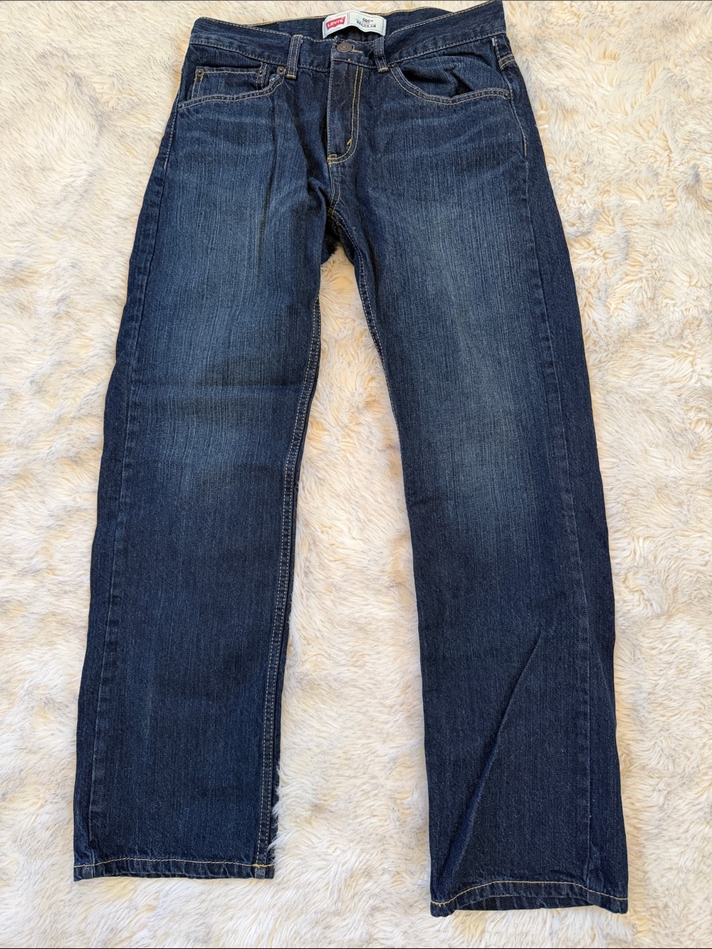 Levi's Kids Dark Blue Straight-Leg Jeans Size 16 Regular